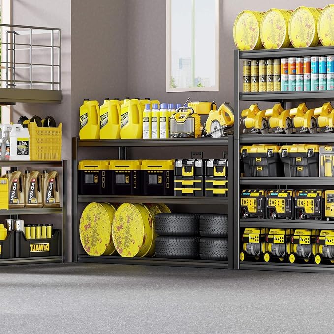 65" W Garage Shelving Heavy Duty, 6 Tier Garage Shelves, Adjustable Storage - Image 2