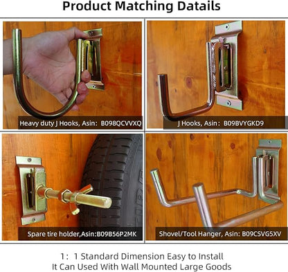 10PCS Heavy Duty E Track J Hooks，Large Steel 5" J Hook E Track Accessories - Image 8