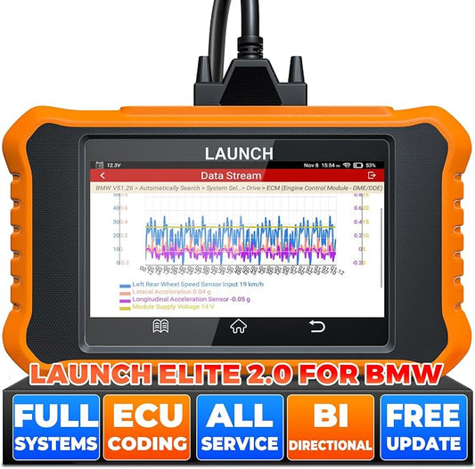 LAUNCH Creader Elite V2.0 for BMW OBD2 Scanner, 2025 Full Systems by LAUNCH