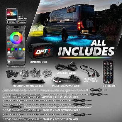 OPT7 Aura Pro Underglow Lights for Class B & B+ RV Motorhomes - Image 8