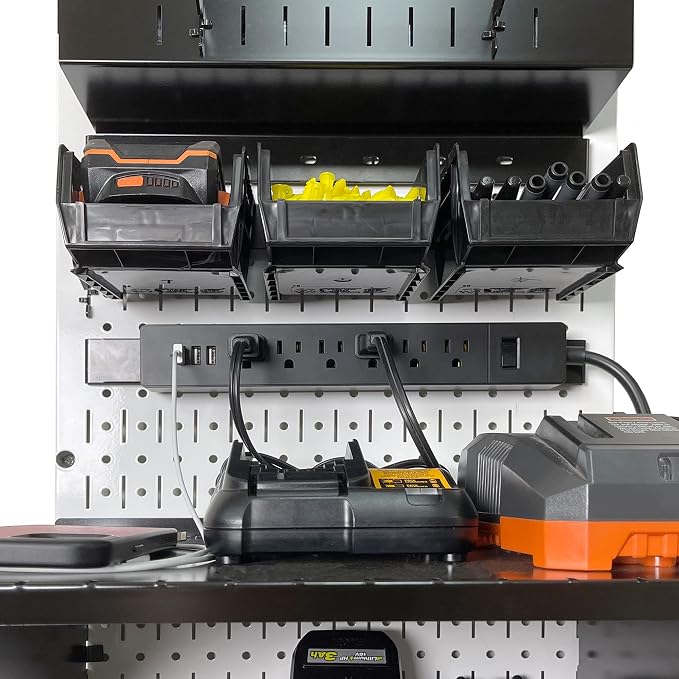 Wall Control Power Tool Storage Organizer Kit Cordless Drill Holder Charging - Image 9