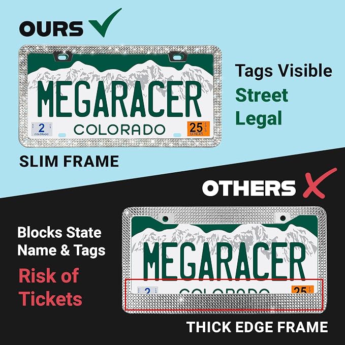 Dazzling Bling License Plate Frame - Image 6