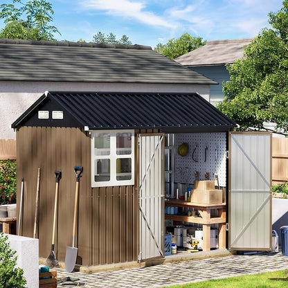 8X6FT Outdoor Steel Storage Shed - Image 5