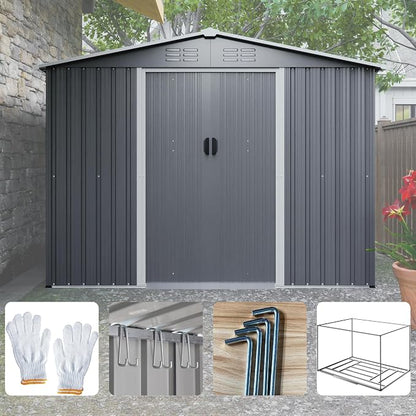 8x6 FT Outdoor Metal Storage Shed - Image 6