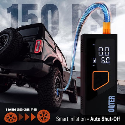 Tire Inflator Portable Air Compressor, 150PSI Portable Tire Inflator - Image 3