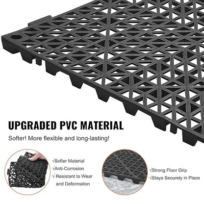 VEVOR Interlocking Tile 50PCS Black, Drainage Tiles 12" x 12" Splicing - Image 3