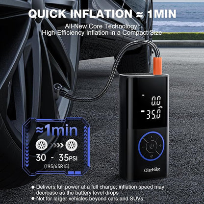 OlarHike Tire Inflator Portable Air Compressor, Long Range Battery-Powered - Image 2