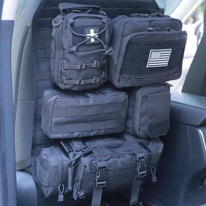 Universal Tactical Seat ​Back Organizer Vehicle Molle Panel Organizer Storage - Image 7