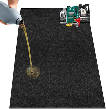 36" x 60" Oil Drip Mat for Garage Driveway, Reusable Rubber Floor Oil Spill by Nujzuir