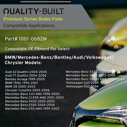 Premium Semi-Metallic Front Brake Pads Compatible - Image 3