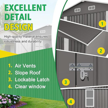 10X12 FT Outdoor Storage Shed - Image 4