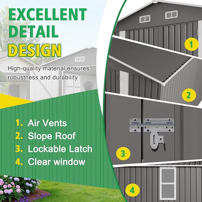 10x12 FT Outdoor Storage Shed - Image 5