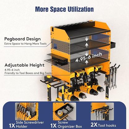 Heavy Duty Power Tool Organizer Wall Mount - Image 3