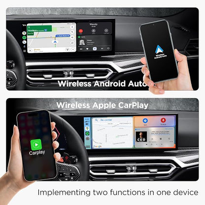 2in1 CarPlay Android Auto Wireless Adapter, Mini Car Play Cars Stick, Fast Auto - Image 3