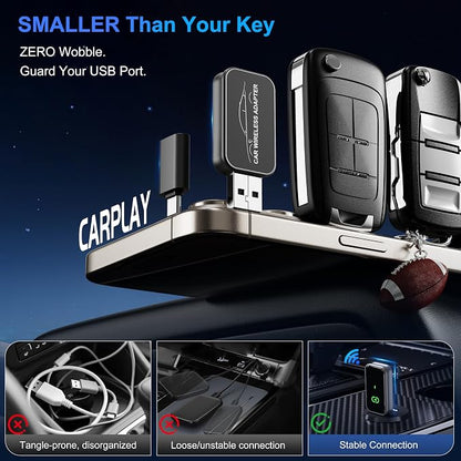 Wireless CarPlay Adapter 2025 Mini Size Multi-User Dongle Seamless Car - Image 2