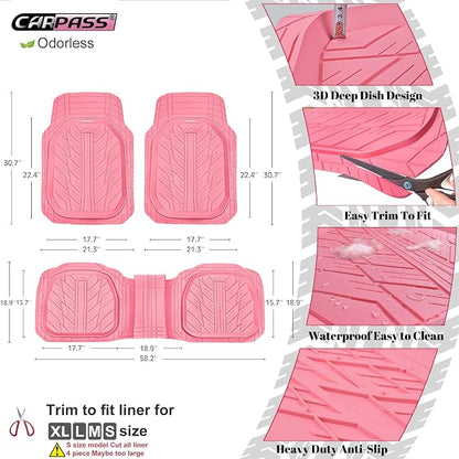 CAR PASS DeepDish Pink Floor Mats - Image 2