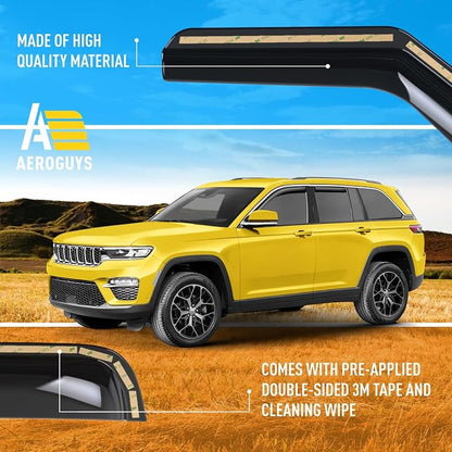 Extra Durable Window Deflectors in-Channel Window Visors Rain Guards Fit - Image 6