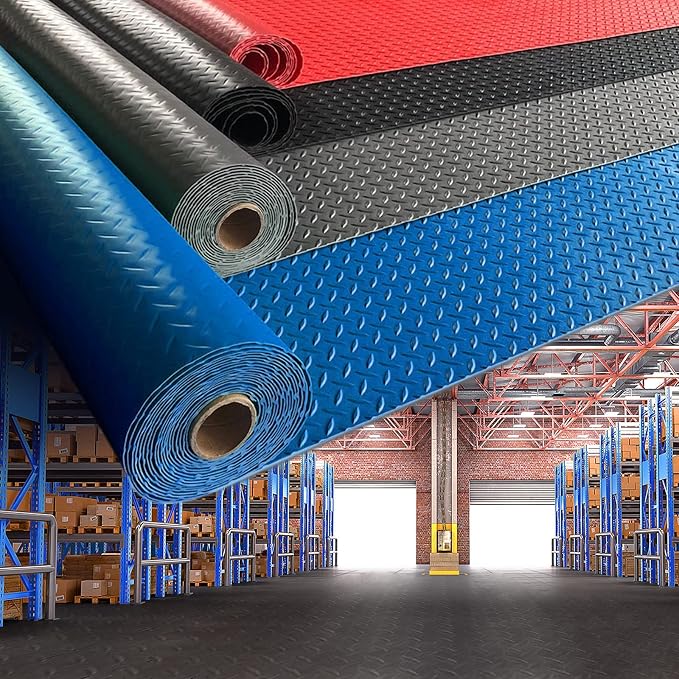 Boshen 5Ft x 7.5Ft Garage Floor Mat 2.5mm Thickened Rubber Flooring Roll - Image 6