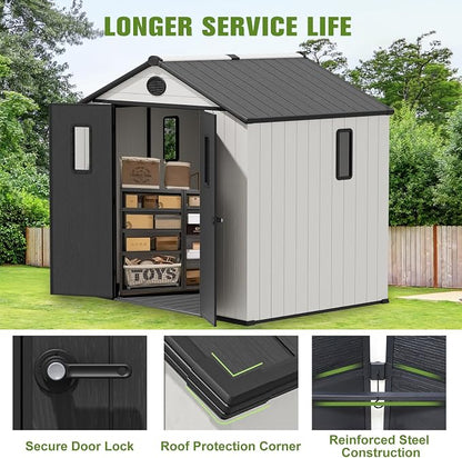COOS BAY Resin Outdoor Storage Shed - Image 2