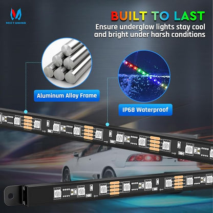 MICTUNING 8Pcs N8+ RGBW Underglow LED Lights - Image 3