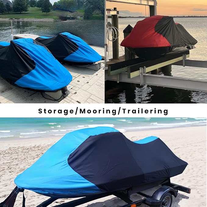 Trailerable Standup Jet Ski Cover, Waterproof Marine Grade 600D Heavy Duty - Image 6