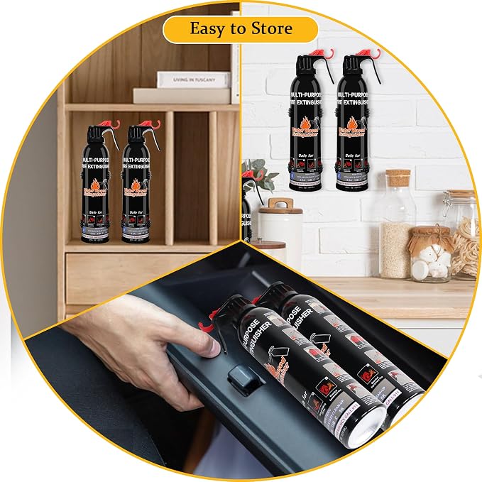 Fire Extinguisher for Home, 6 Pack Vehicle Fire Extinguishers - Image 7
