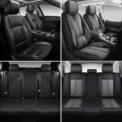 Car Seat Covers Full Set, Easy Install Luxury Leather Automotive Seat Covers - Image 9