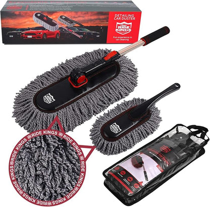 Car Duster Set, Car Duster Exterior Extendable Handle, Scratch Remover Large by RIDEKINGS
