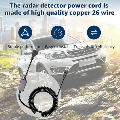 Radar Detector Cable with USB-C to RJ11 Plug Cord, 9.84Ft USB-C 5V-12V RJ11 - Image 5