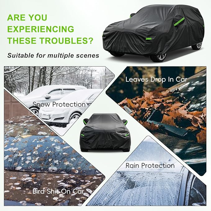 KouKou SUV Car Cover Waterproof All Weather, 7 Layers Outdoor Cover - Image 5