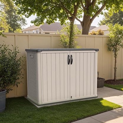 Patiowell 26 cu.ft Plastic Outdoor Storage Shed, Lockable Waterproof Resin - Image 2