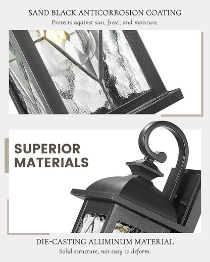 FEMILA 15" Exterior Wall Sconce, Anti-Rust Matte Black Finish - Image 2