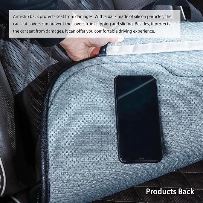 Cloth Car Seat Cover, Linen Bottom Car Seat Covers, Cooling Fabric Car Seat - Image 6