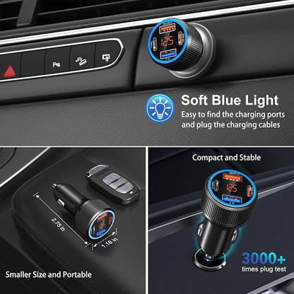 5 Pack USB C Car Charger, 4-Port 65W Car Power Adapter - Image 5