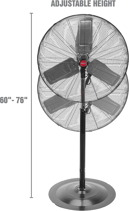 OEMTOOLS OEM24885 30" Oscillating Pedestal Fan, Adjustable Height - Image 3