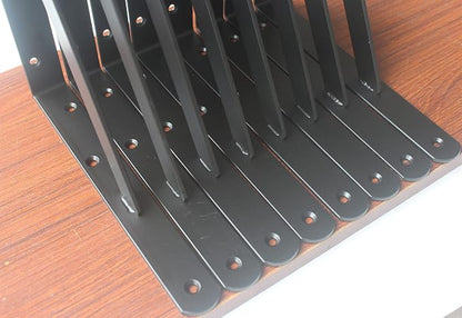 24 Pack L12 x H 8" Black Heavy Duty Shelf Brackets - Image 5