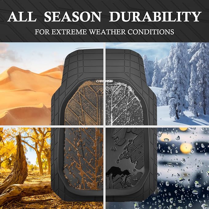 CAR PASS Leather Rubber Steering Wheel Cover 14 1/2” -15”, Tire Tread Pattern - Image 4