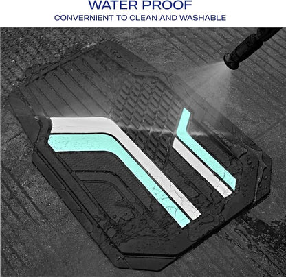 Skechers Heavy Duty Rubber Car Floor Mats, Wo Tone Design Floor Mats, All - Image 5