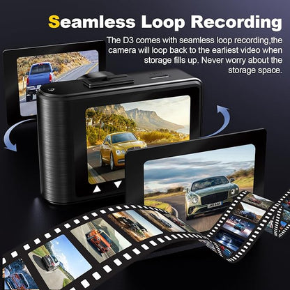 Dash Camera, 4K/1080p Dash Camera Front and Rear, Built-in 5GWiFi, Dash Cam - Image 4