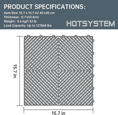 Durable Polypropylene Interlocking Modular Garage Floor Tiles, Versatile - Image 2
