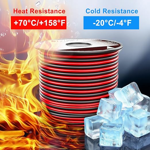 8 Gauge Wire 25FT, 8AWG Red Black Electrical Wire LED Strips Extension Cord - Image 5