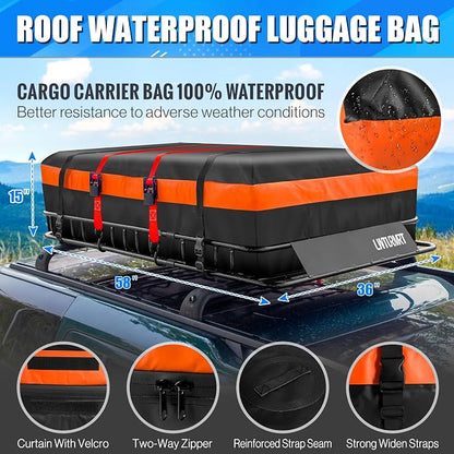 Heavy Duty 58"X36"X5" Roof Rack Basket Universal Rooftop Carrier - Image 5