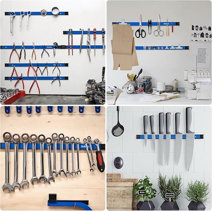 12" 18" 24" Magnetic Tool Holder Strip, Metal Tool Organizer Rack - Image 6