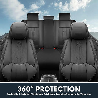 AOOG Car Seat Covers Full Set, Leather Seat Covers - Image 5
