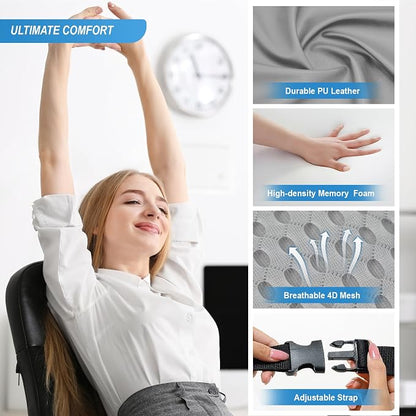 Memory Foam Lumbar Support Cushion Relieves Lower Back Pain - Image 5