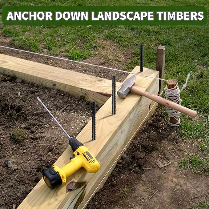 16 inches Ground Rebar Stakes Heavy Duty Metal Spikes - Image 5