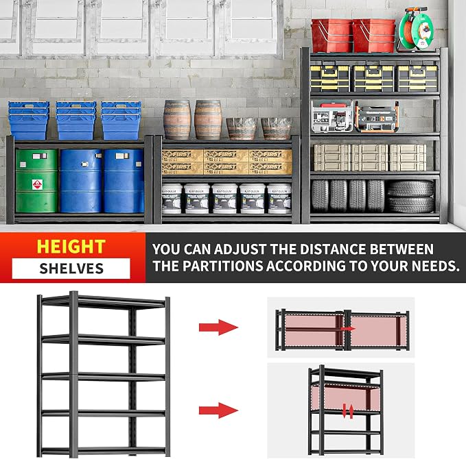 5 Shelf Storage Unit – Heavy Duty Shelving Rack - Image 8