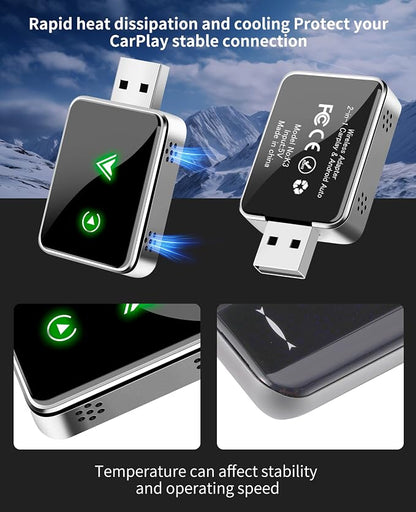 Wireless CarPlay Adapter for IPhone, 2025 Upgrade 2-in-1 CarPlay & Android Auto - Image 7