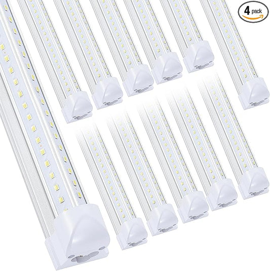 12 Pack, Led Shop Lights, 8FT Led Shop Light, 100W 6000K 15000LM Clear White by DOUYIDOUBEST-LEDLIGHTING