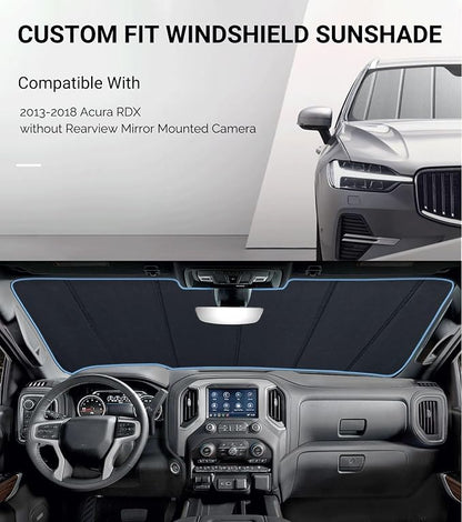 Windshield Sun Shade for Acura RDX 2013-2018, Front Window Sunshade, 6 Layers - Image 2